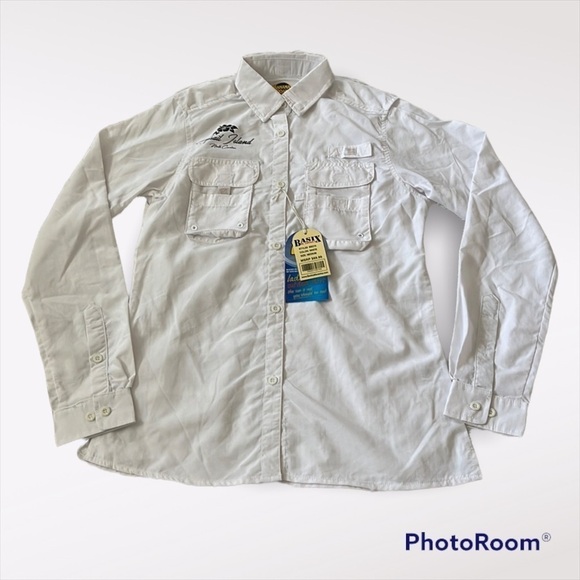 Banana boat Topsail Island North Carolina Women’s roll tab sleeve shirt size Med - Picture 1 of 13